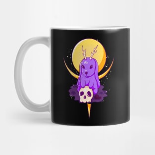 Creepy Rabbit With Antlers Occult Goth Mug